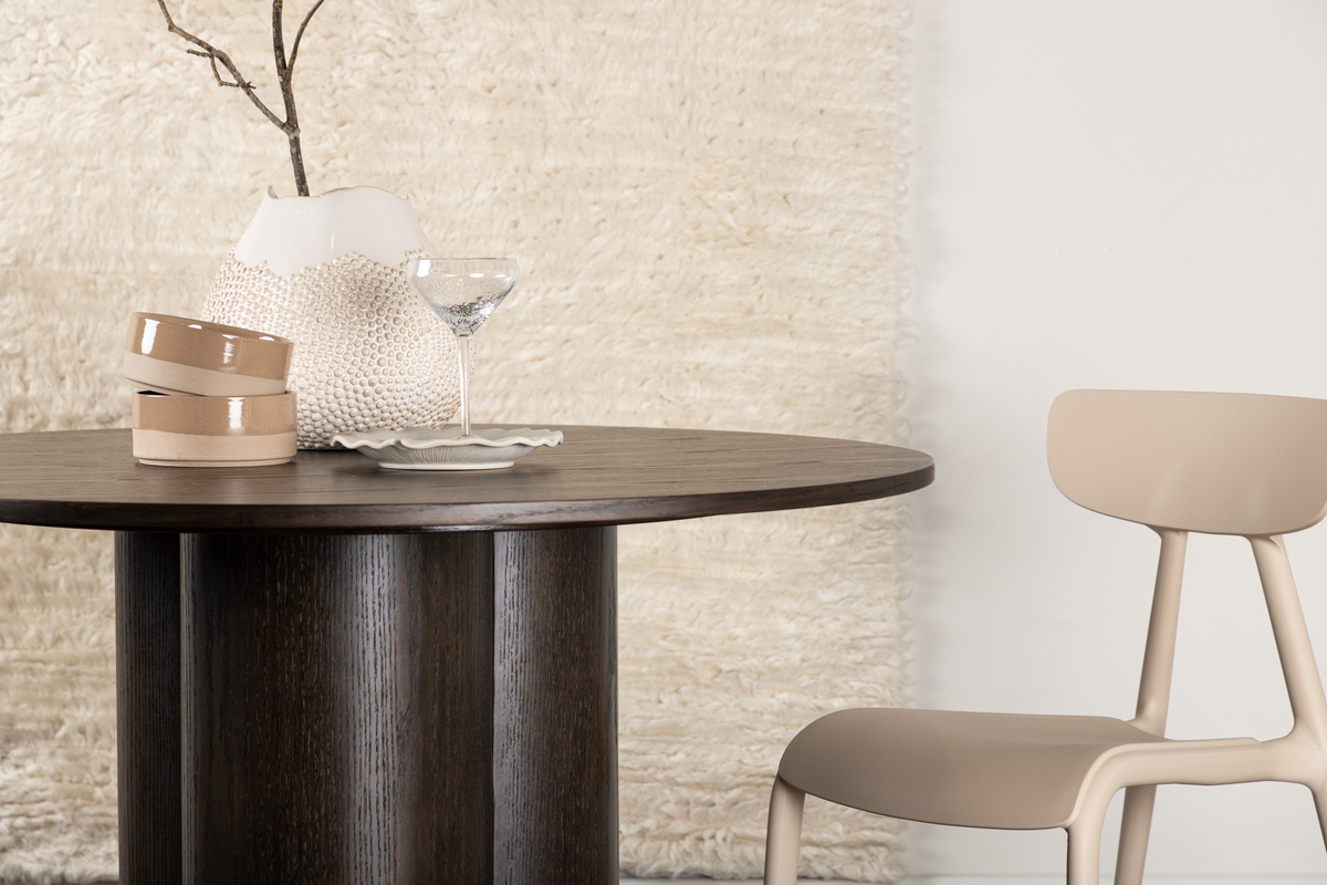 Mesa de comedor 'Orsa' Redonda 110cm - Ante