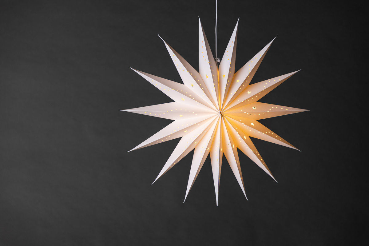 Estrella de Adviento 'Laholm' - Blanca