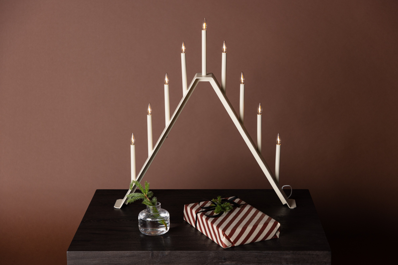 Candelabro de Adviento 'Mölndal' - Beige