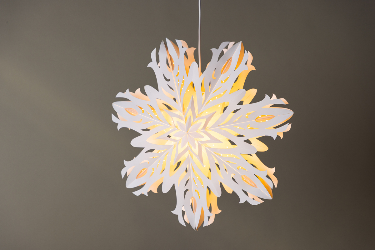 Estrella de Adviento 'Kungälv' - Blanca