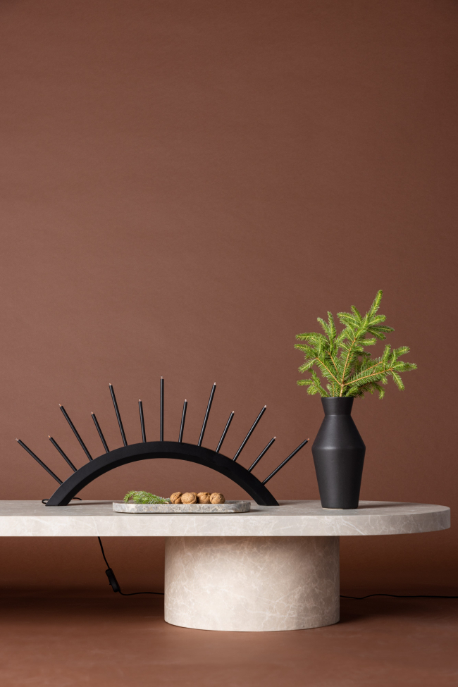 Candelabro de Adviento 'Mölndal' - Negro