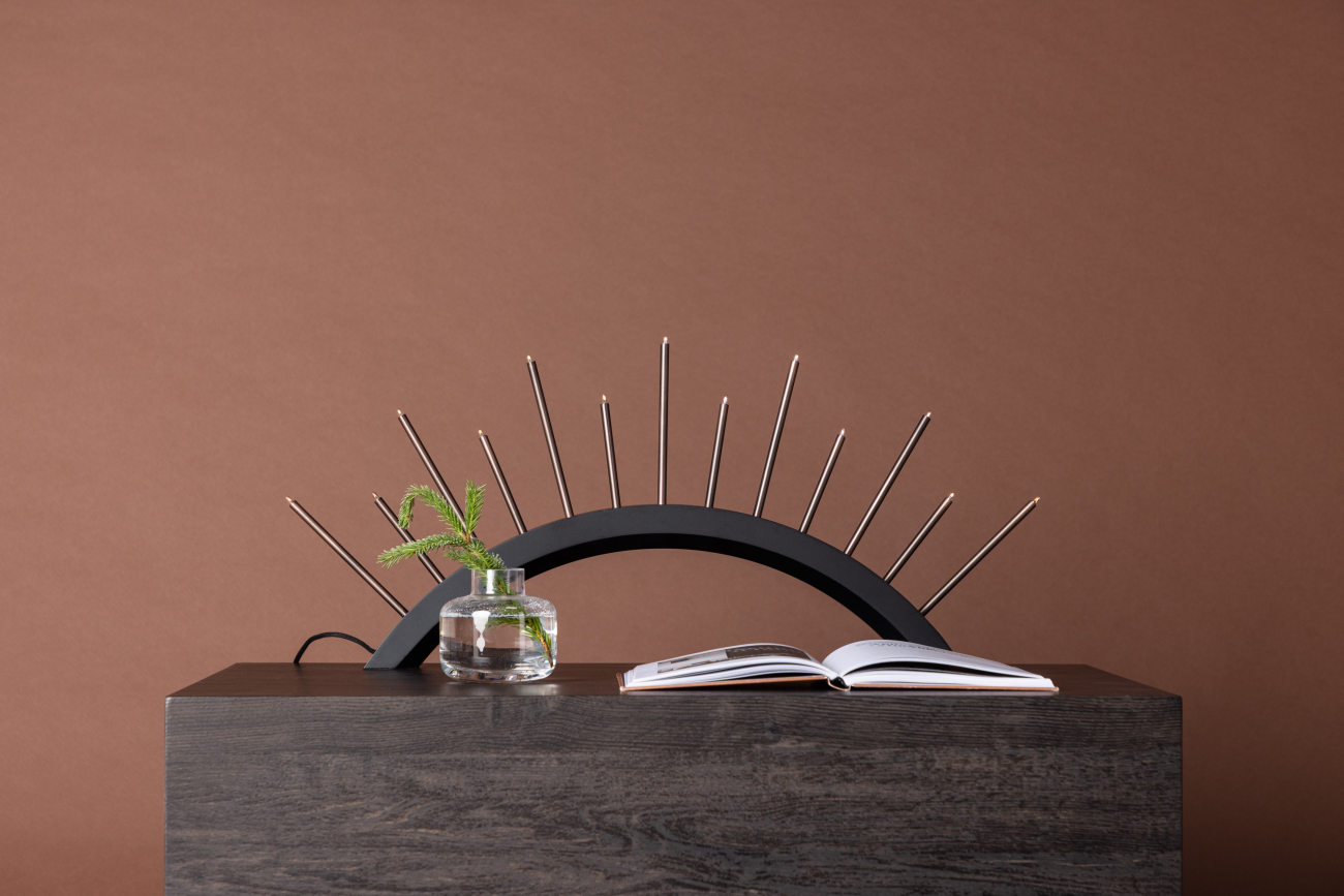 Candelabro de Adviento 'Norrköping' - Negro