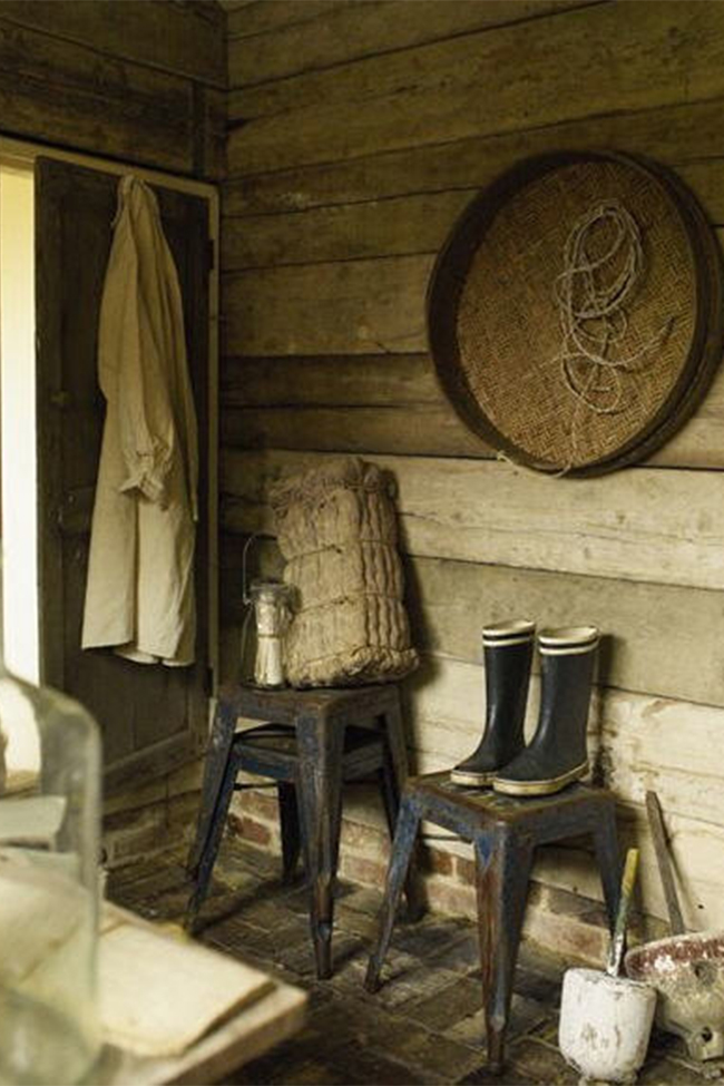 Taburete 'Marseille' 70cm - Blanco vintage