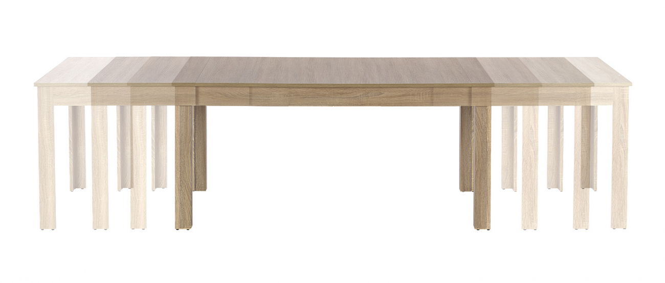 Mesa de comedor 'Seweryn' 160-300x90cm - Natural