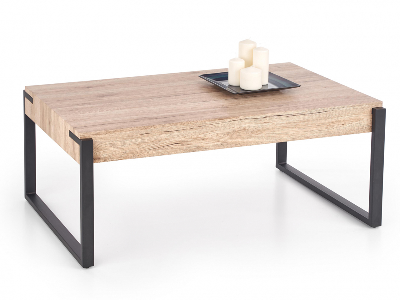 Mesa 'Wood' 110x64cm - Natural/Negro