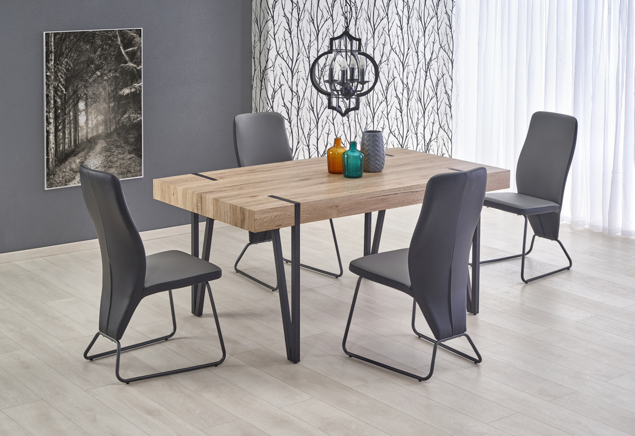 Mesa de comedor 'Yohann' 170x90cm - Natural/negro