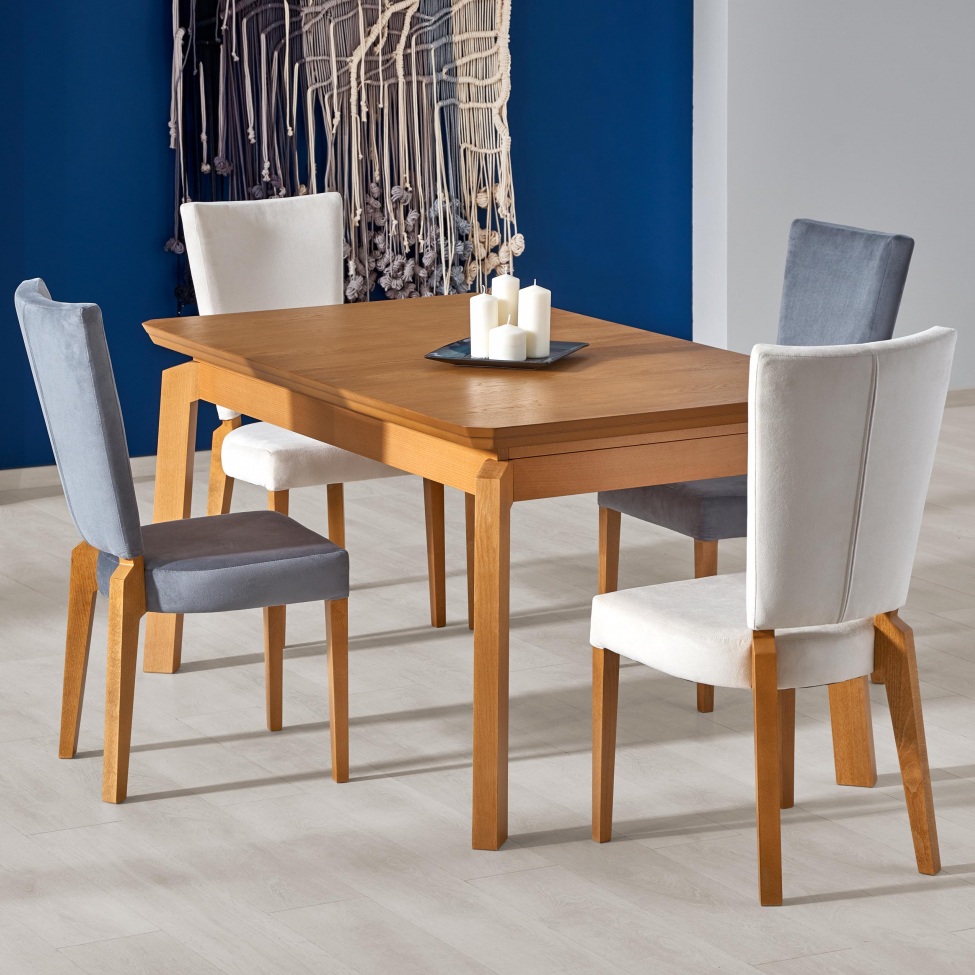 Mesa de comedor 'Honey Oak' 160-250x90cm - Roble