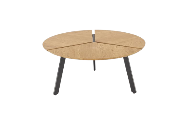 Mesa de centro 'Berga' Redonda 86cm - Natural/Negra
