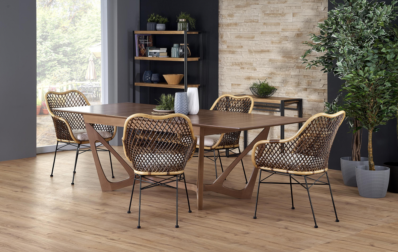 Mesa de comedor 'Venanty' - Extensible Nogal