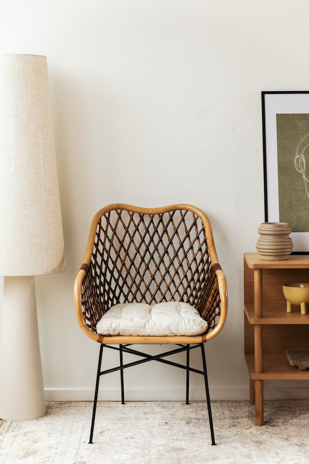 Silla 'Lauren' - Natural/Negro