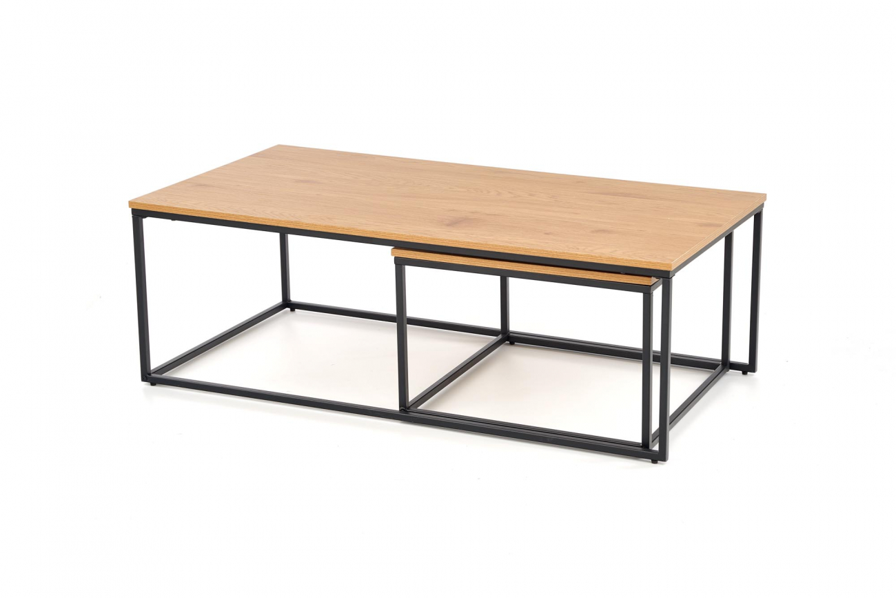 Mesa de café 'Hejde' - Roble/Negro