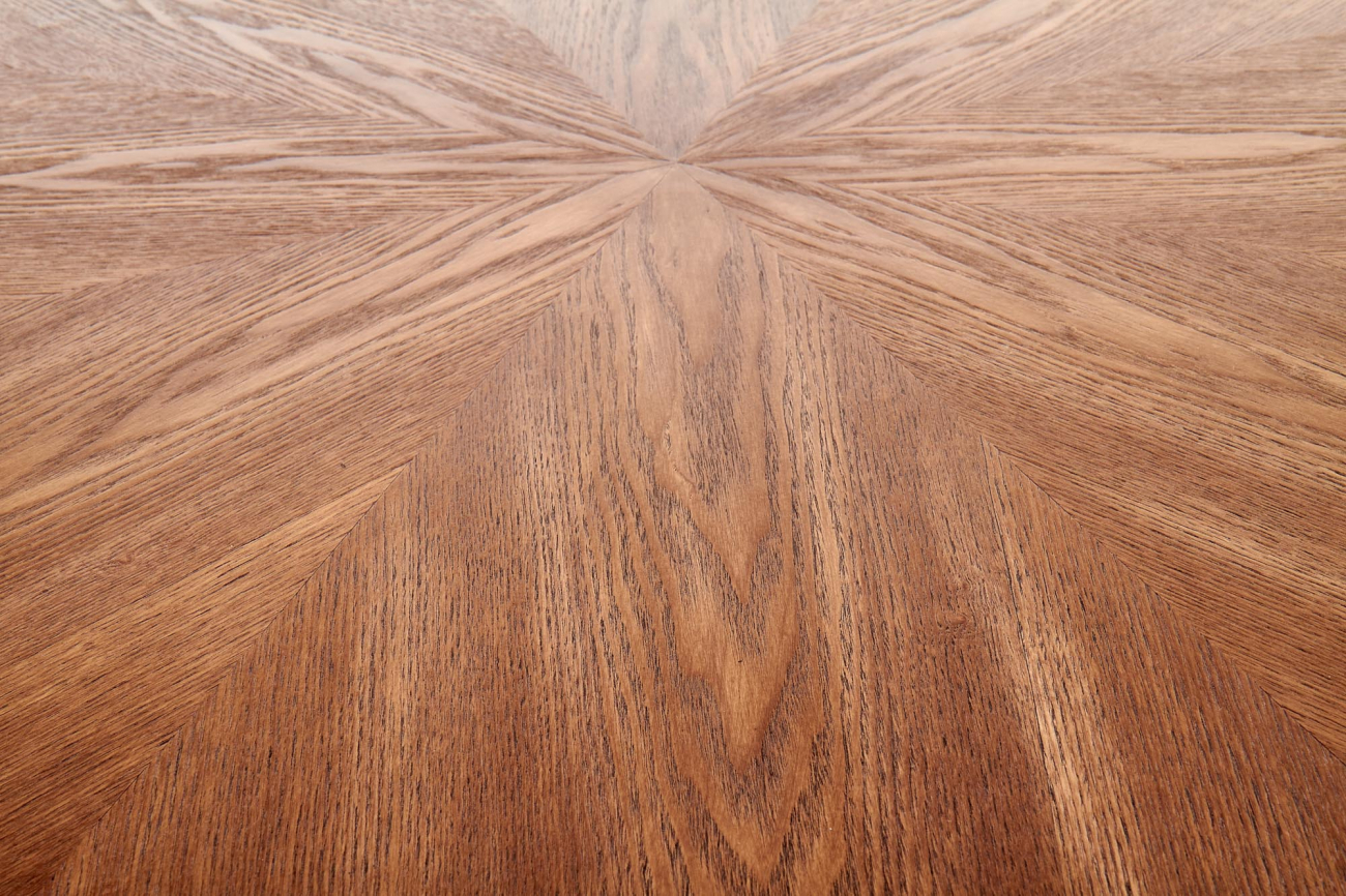 Mesa de comedor 'Carmelo' Redonda 110cm - Madera/Negro 