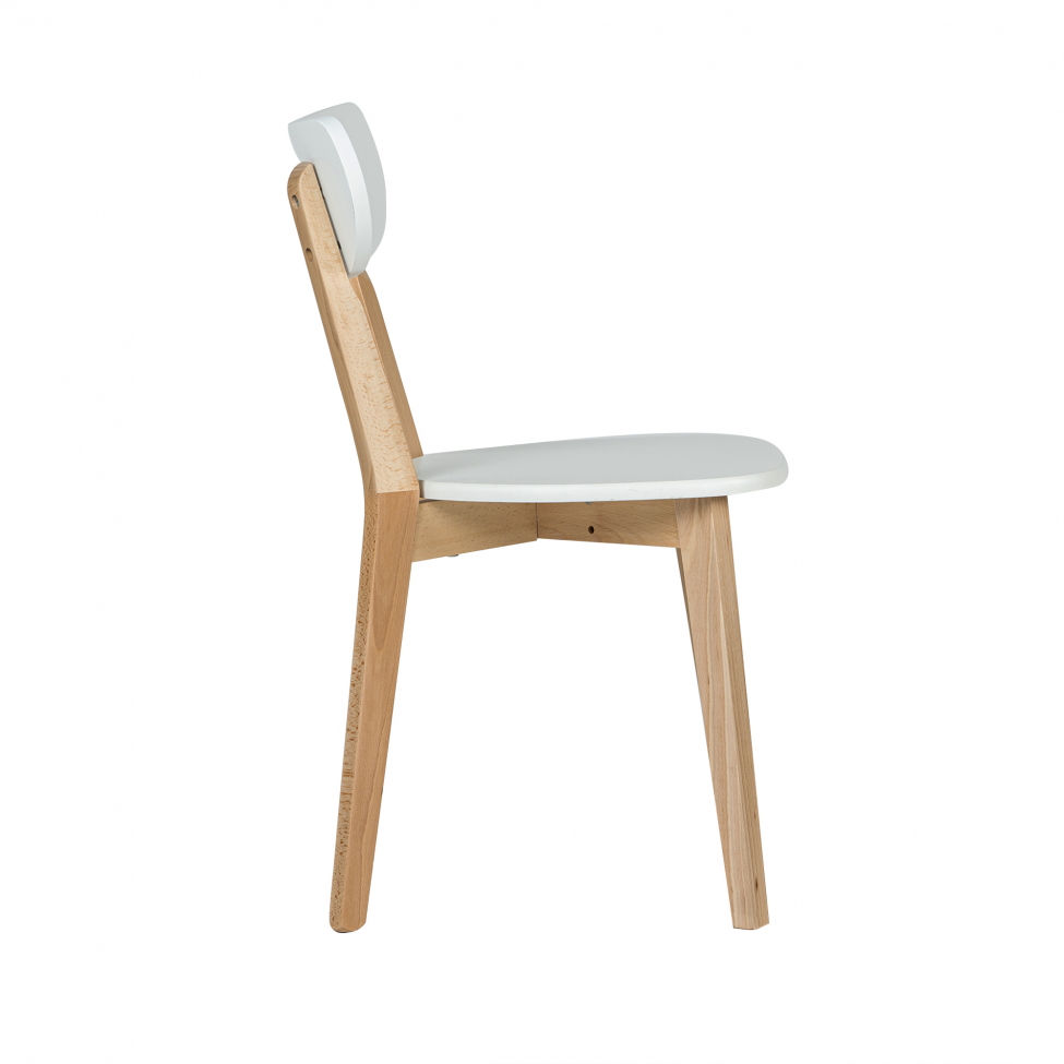 Silla 'Nord' - Blanco/Madera