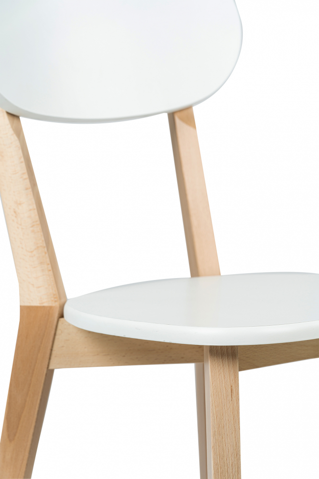 Silla 'Nord' - Blanco/Madera