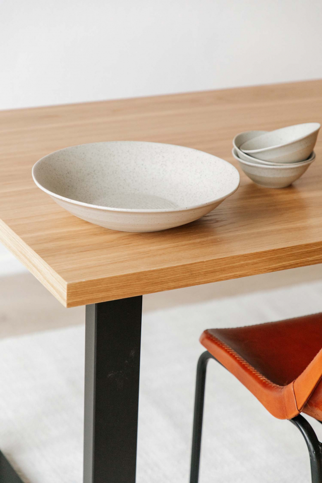 Mesa de comedor 'Radus' 140x85cm - Roble/Negro