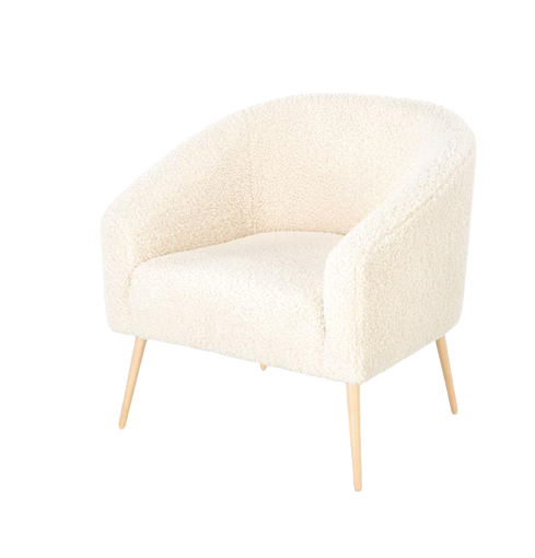 Sillón 'Lugnet' - Crema/Natural