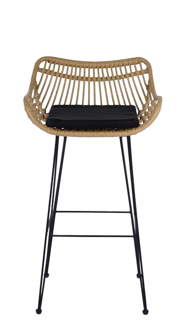 Taburete 'Parga' - Natural / Negro