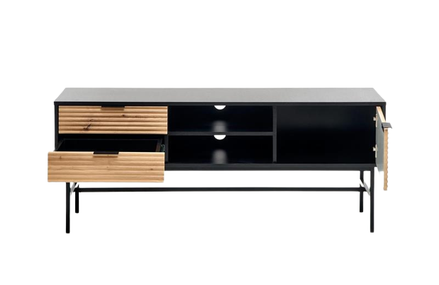 Mueble de TV 'Sandviken' - Negro/Roble