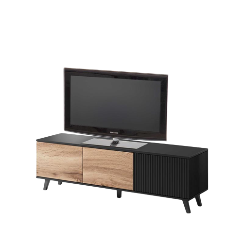 Mueble de TV 'Othem' pequeño - Negro/Roble
