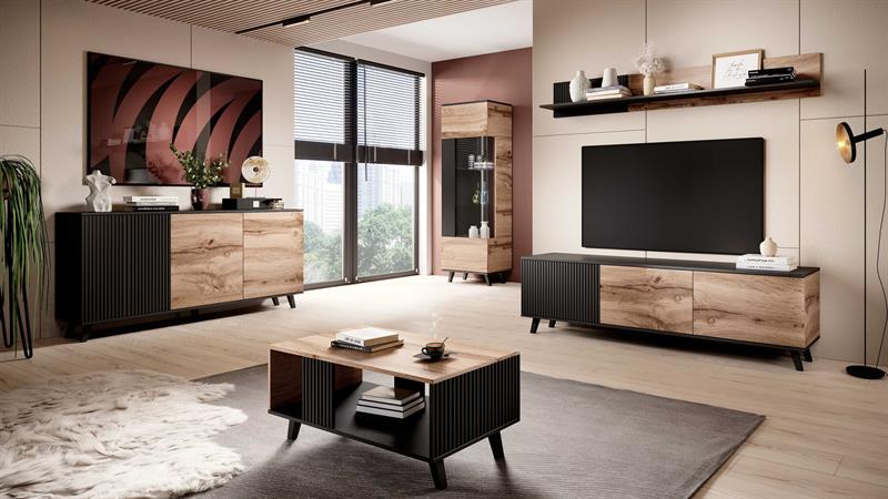 Mueble de TV 'Othem' - Negro/Roble