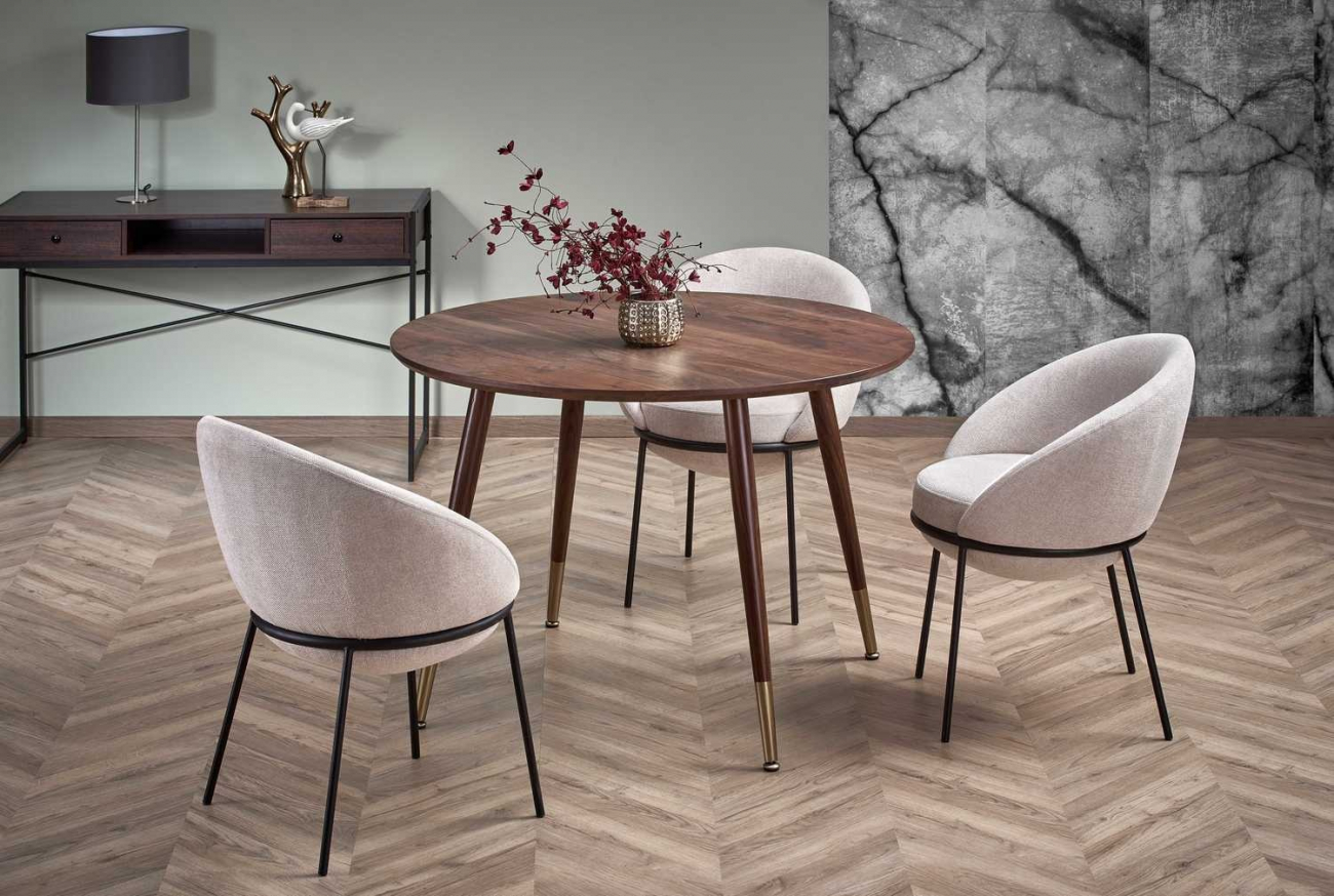 Mesa de comedor 'Prime' Redonda 110cm - Nogal