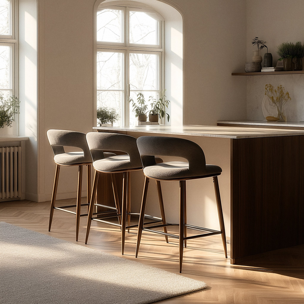 Taburete 'Vestby' - Gris/marrón