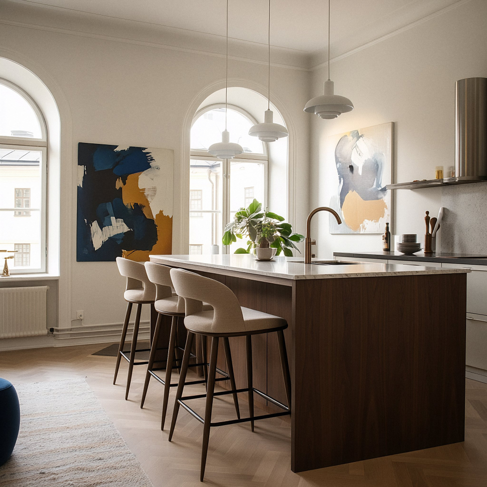 Taburete 'Vestby' - Beige/marrón