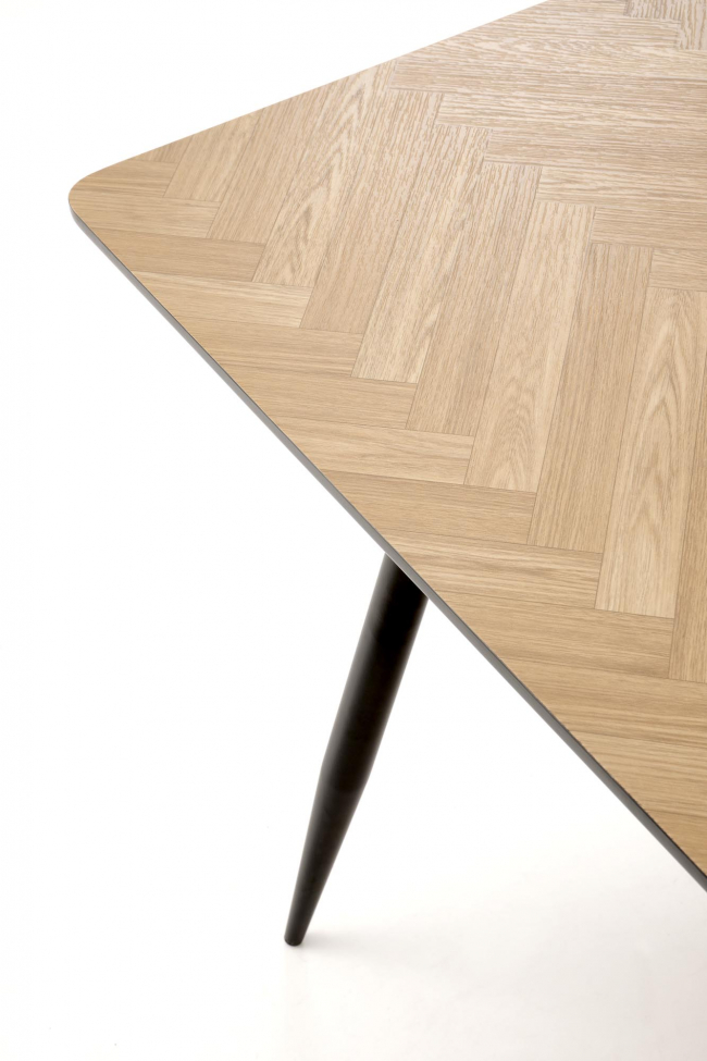 Mesa de comedor 'Barto' 120cm - Natural/negro
