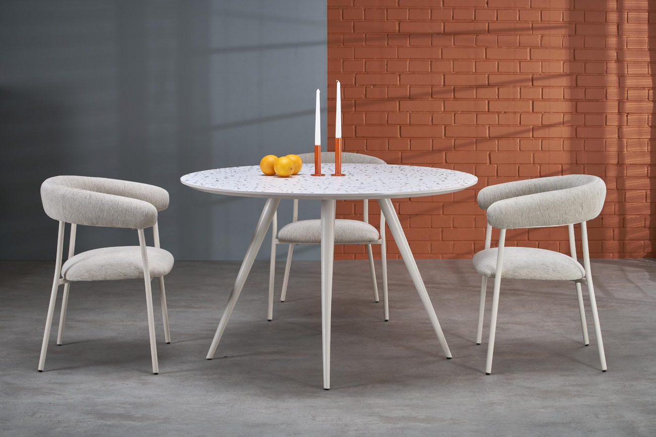 Mesa de comedor 'Aramis' redonda 120cm - Blanco