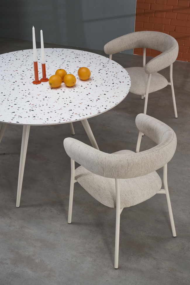 Mesa de comedor 'Aramis' redonda 120cm - Blanco
