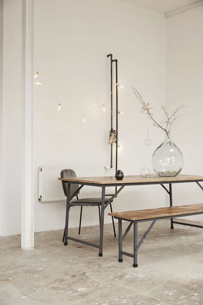 Mesa de comedor Vintage 180x80cm - Natural