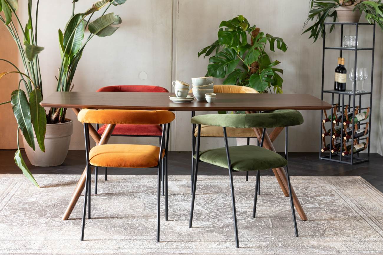 Mesa de comedor 'Malaya' 180x90cm - Nogal