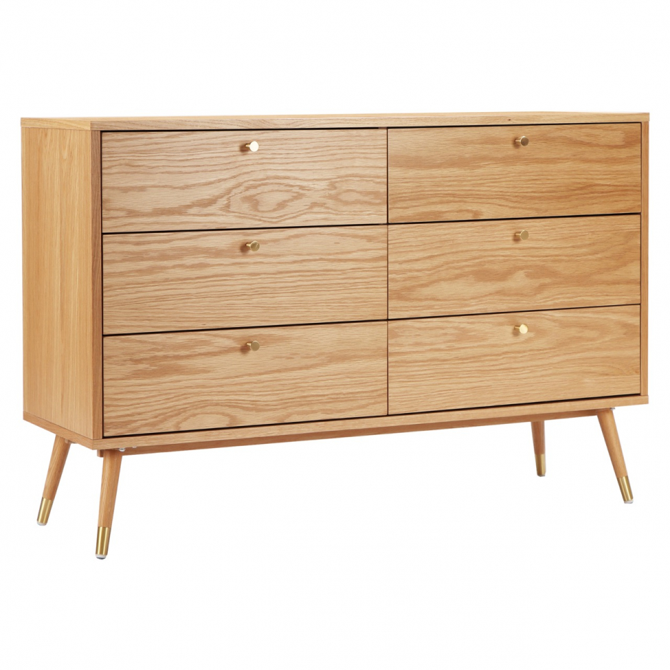 Cómoda 'Prime' 6 cajones - Roble