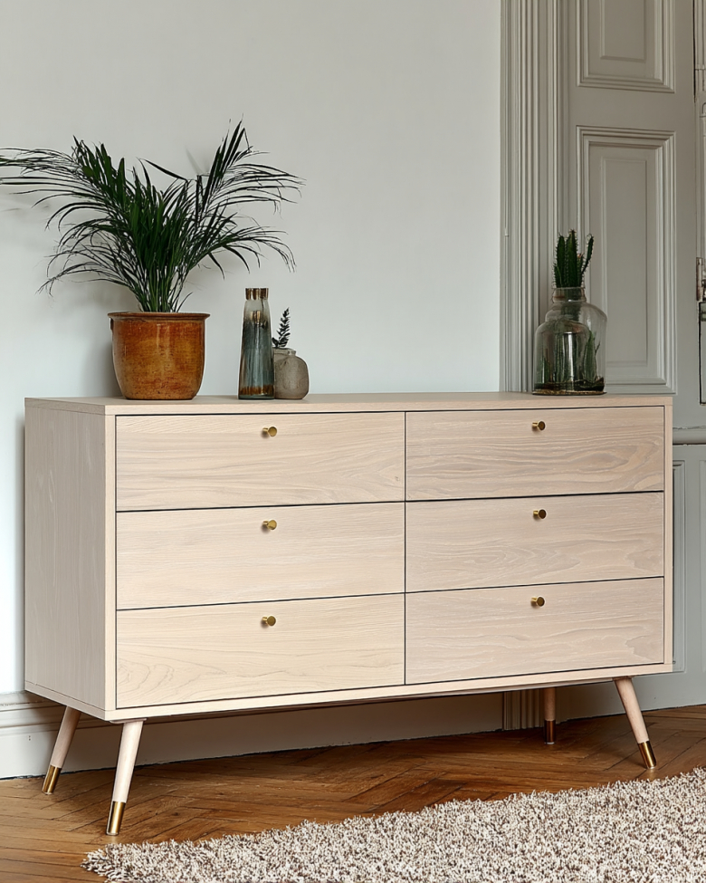 Cómoda 'Prime' 6 cajones - Roble blanco