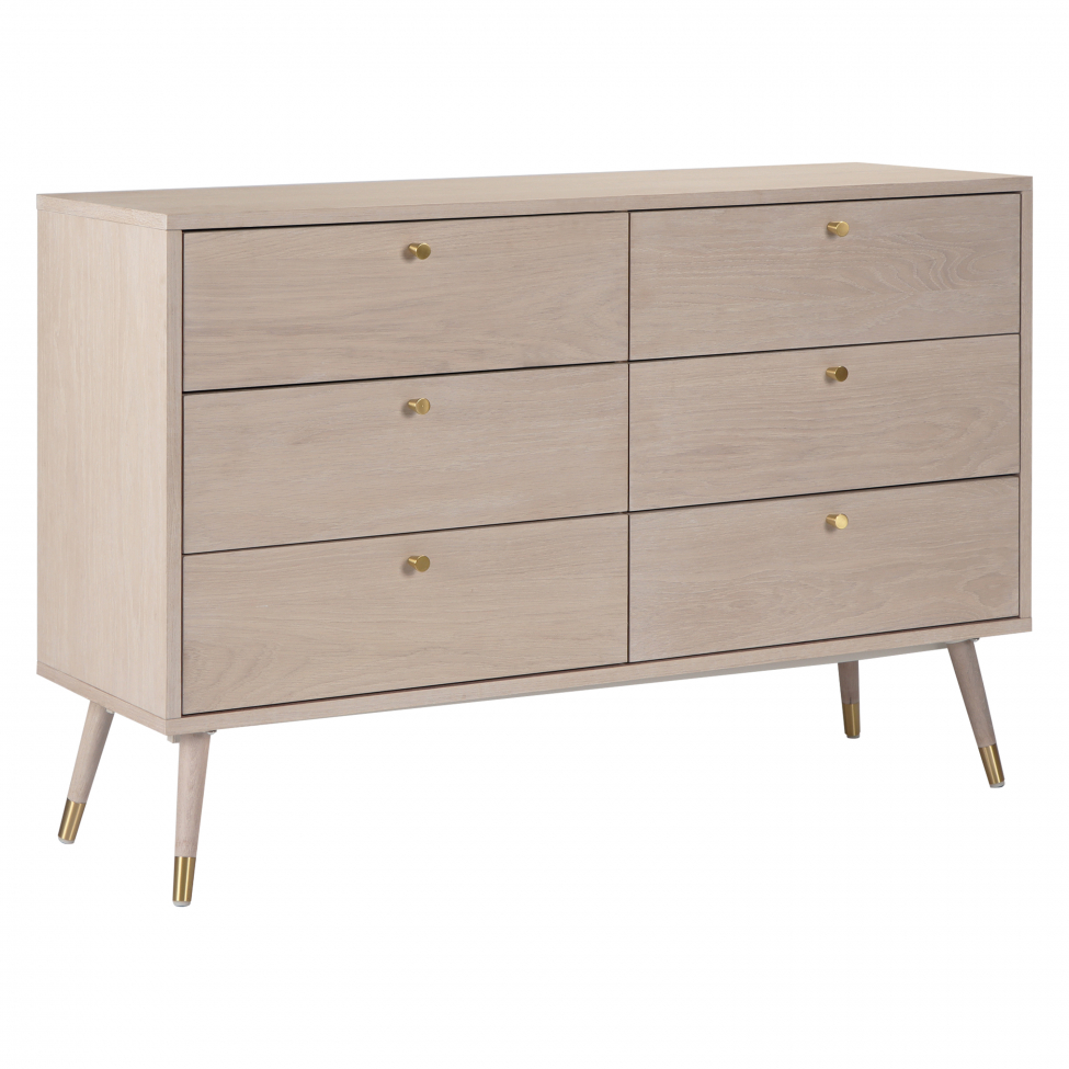 Cómoda 'Prime' 6 cajones - Roble blanco