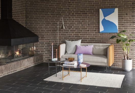 Mesa redonda 'Norm' - Metal/vidrio ÿ57cm