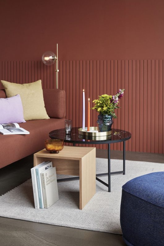 Mesa redonda 'Norm' - Metal/vidrio ÿ57cm