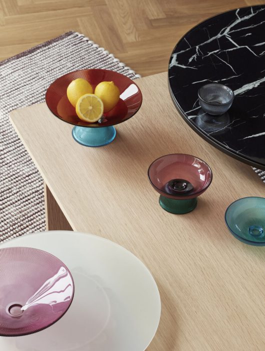 Mesa de café 'Norm' - Negro/Mármol/vidrio