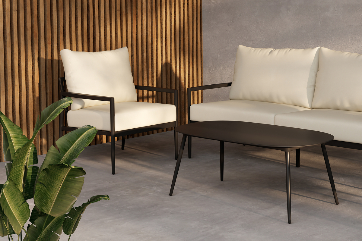 Conjunto de salón 'Pozzallo' - Negro