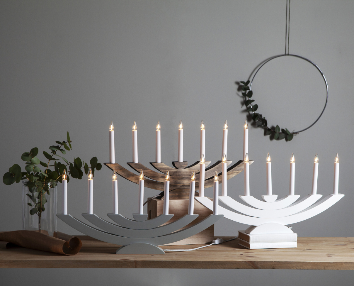 Candelabro de adviento 'Navida' - Natural