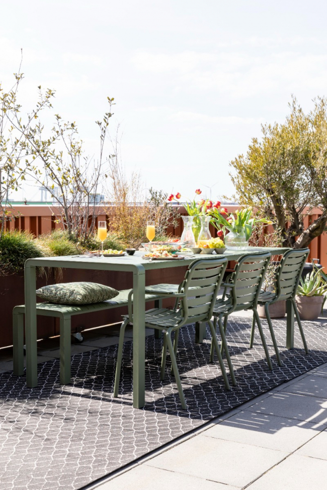 Mesa de jardín 'Vondel' 214x97cm - Verde