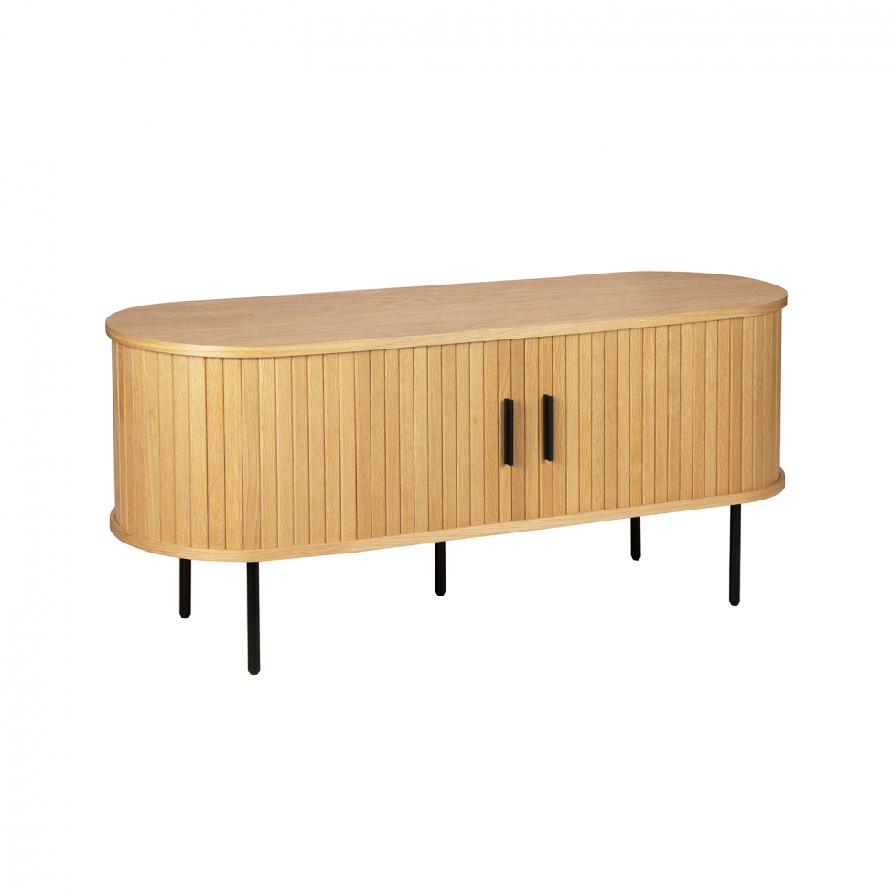 Banco de TV 'Holmvik' - Natural/Negro