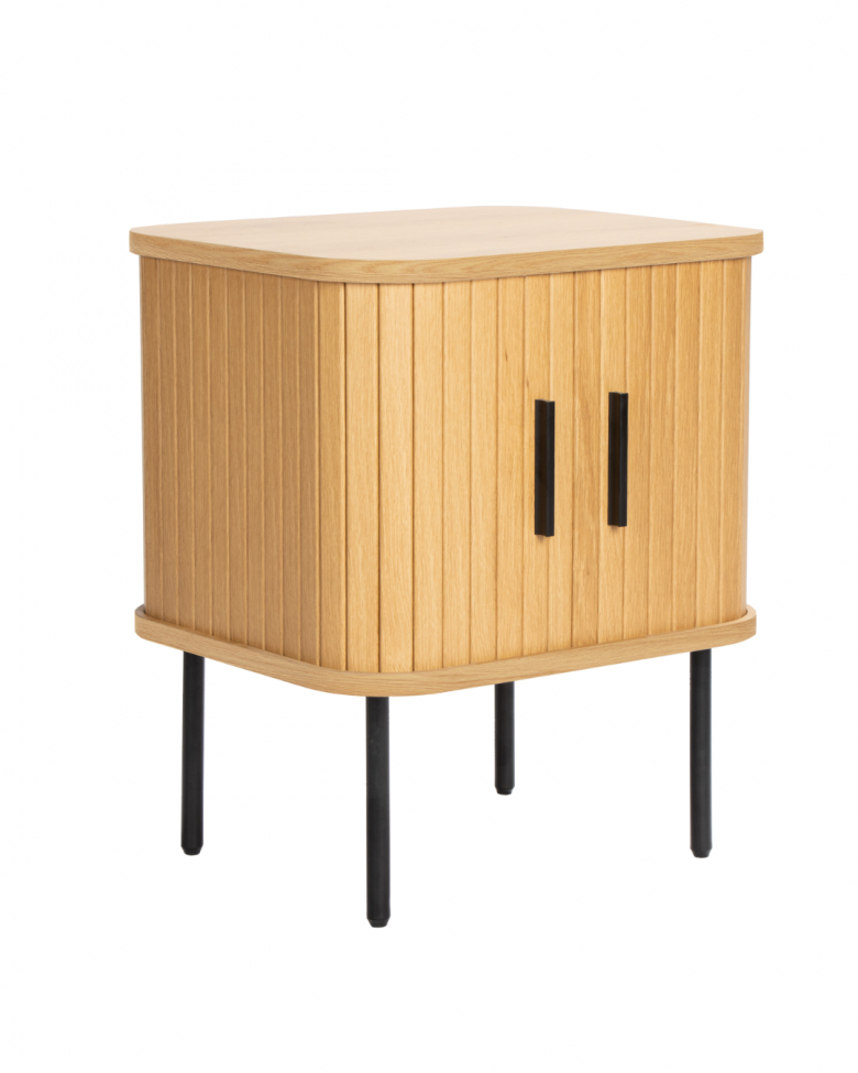 Mesita de noche 'Holmvik' - Natural/Negro