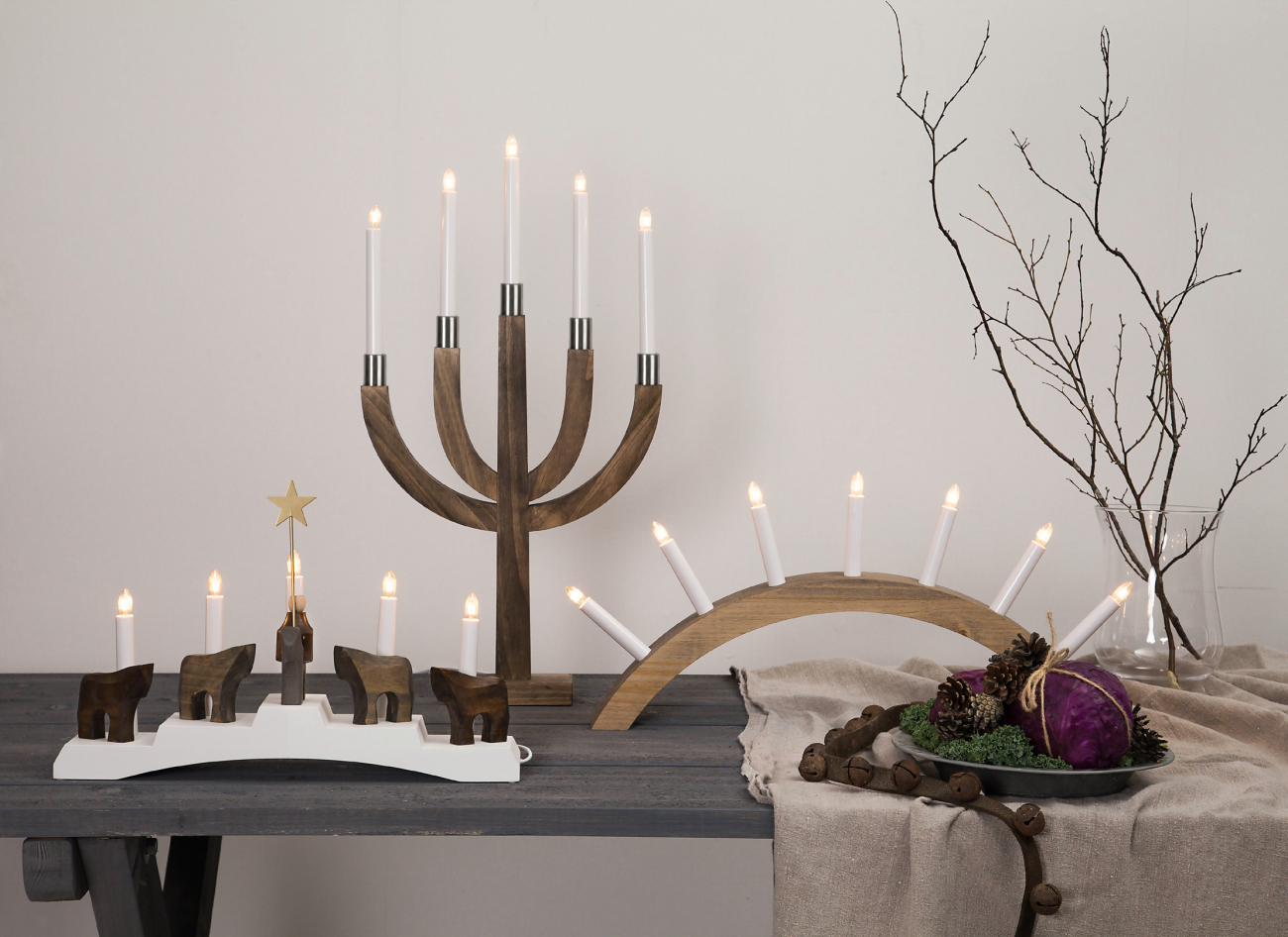 Candelabro de Adviento 'Aura' - Madera