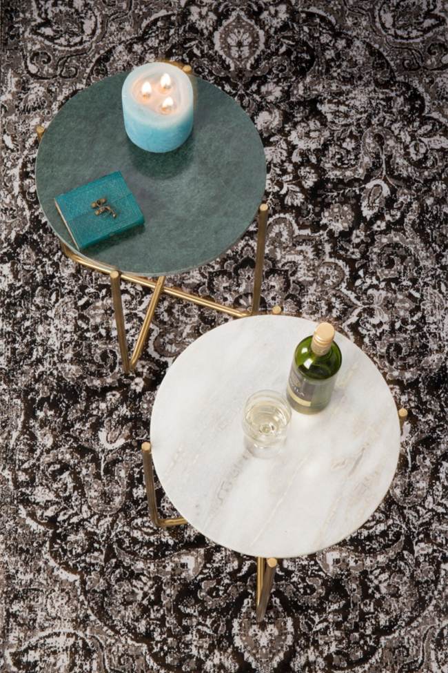 Mesa auxiliar 'Timpa' - Mármol blanco/Mesón