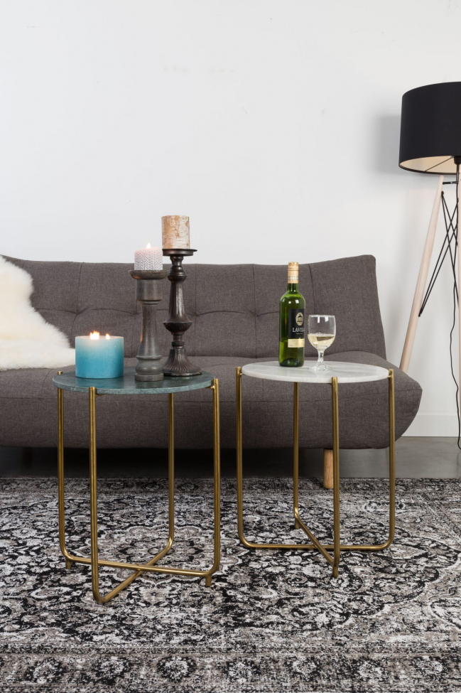 Mesa auxiliar 'Timpa' - Mármol verde/Mesón