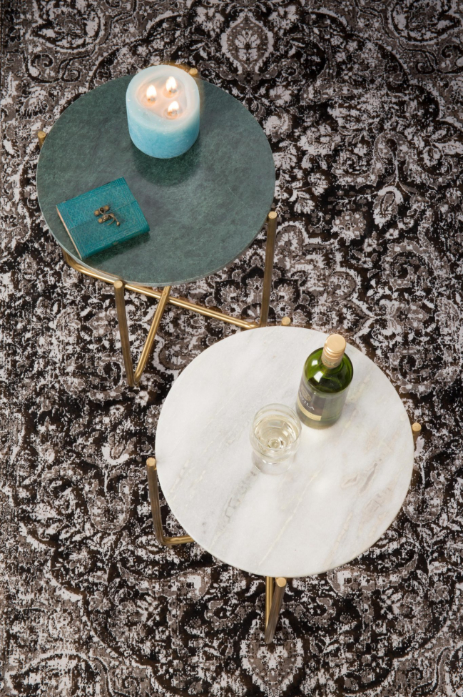 Mesa auxiliar 'Timpa' - Mármol verde/Mesón