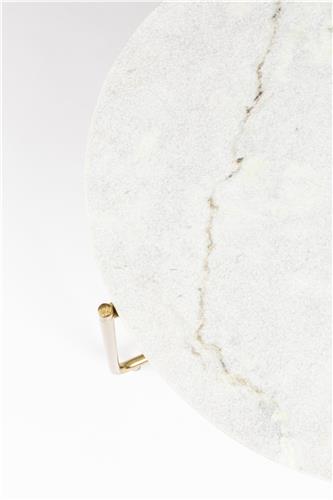 Mesa de café 'Timpa' Redonda 70cm - Mármol/Oro