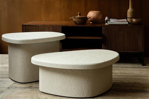 Mesa auxiliar 'Veda' 41cm- Beige