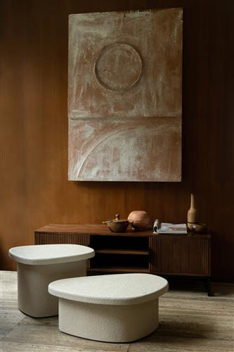 Mesa auxiliar 'Veda' 41cm- Beige